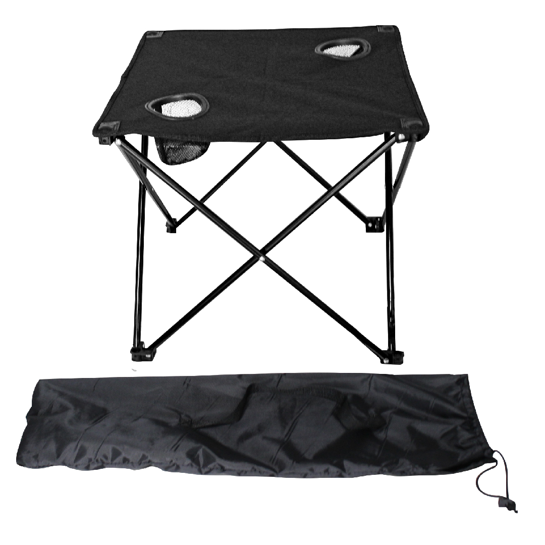 Faltbarer Campingtisch Festivaltisch Beistelltisch Getränkehalter Tragetasche