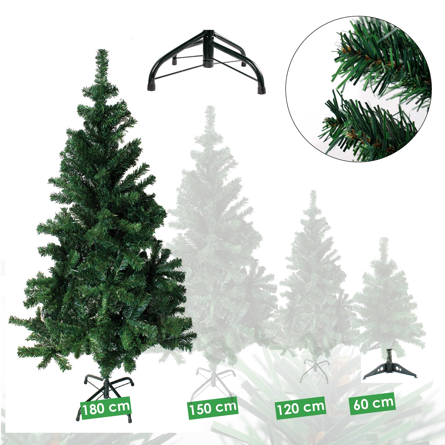 Künstlicher Weihnachtsbaum inkl. Ständer Tannenbaum Christbaum grün 180cm