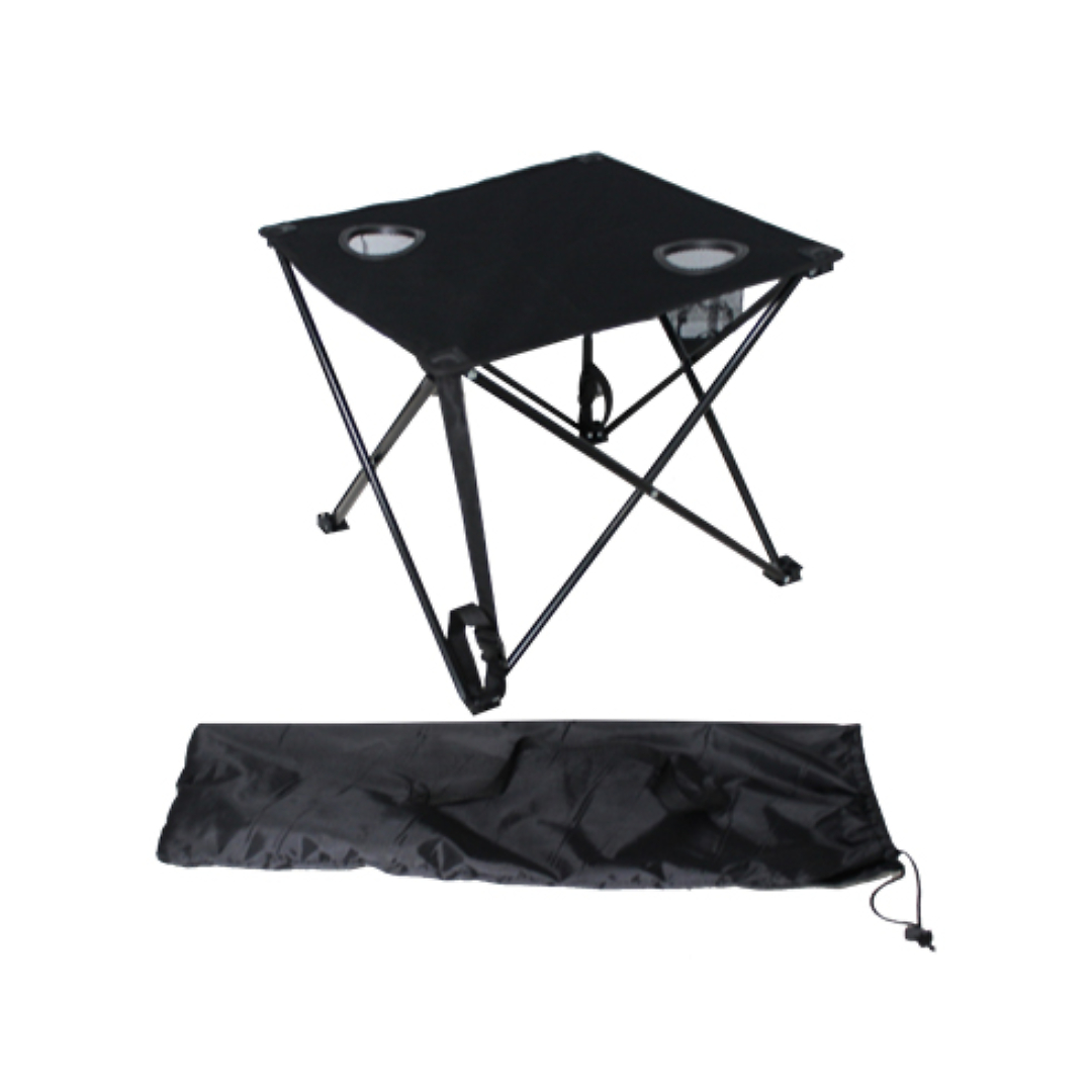 Faltbarer Campingtisch Festivaltisch Beistelltisch Getränkehalter Tragetasche