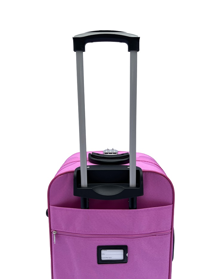 Reisekoffer Stoffkoffer Trolley Set 3 tlg. Rollkoffer Travel Gepäck Hangepäck Pink