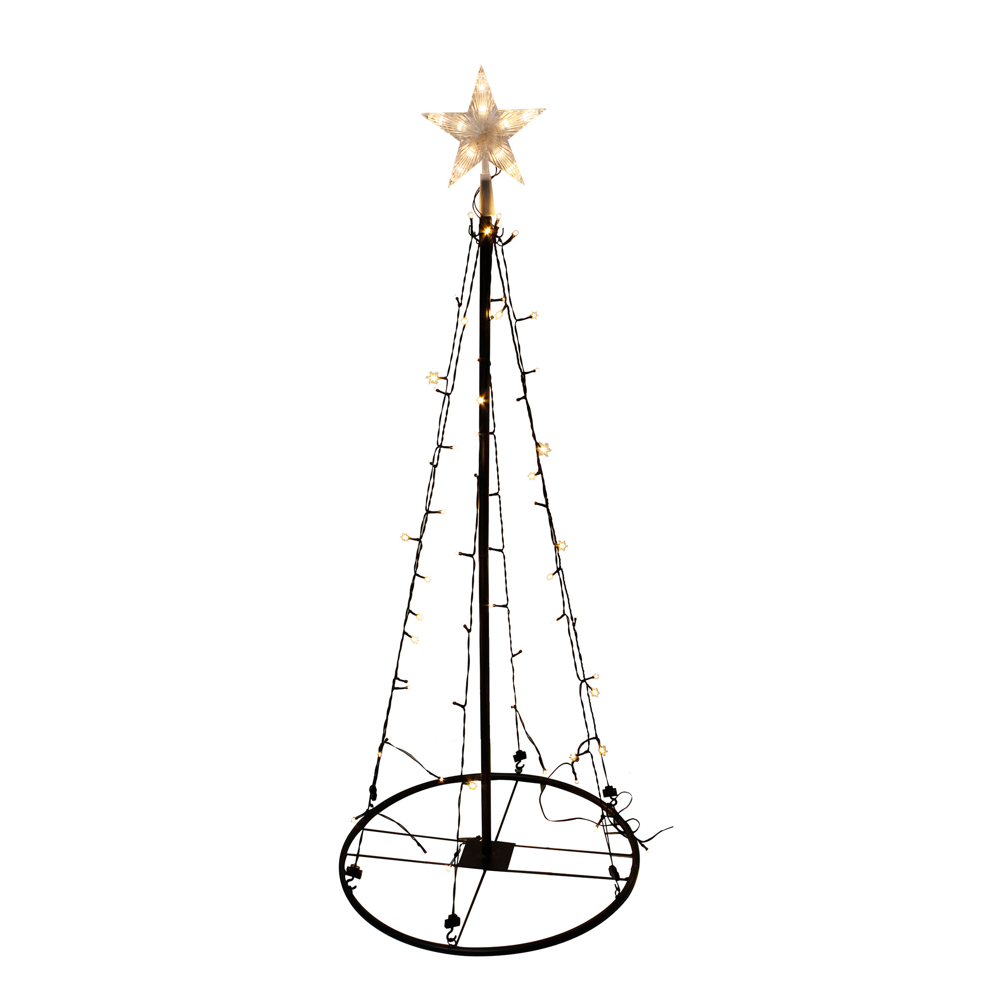 120 cm LED Lichterbaum mit Stern Tannenbaum Dekobaum Leuchtbaum Outdoor Indoor