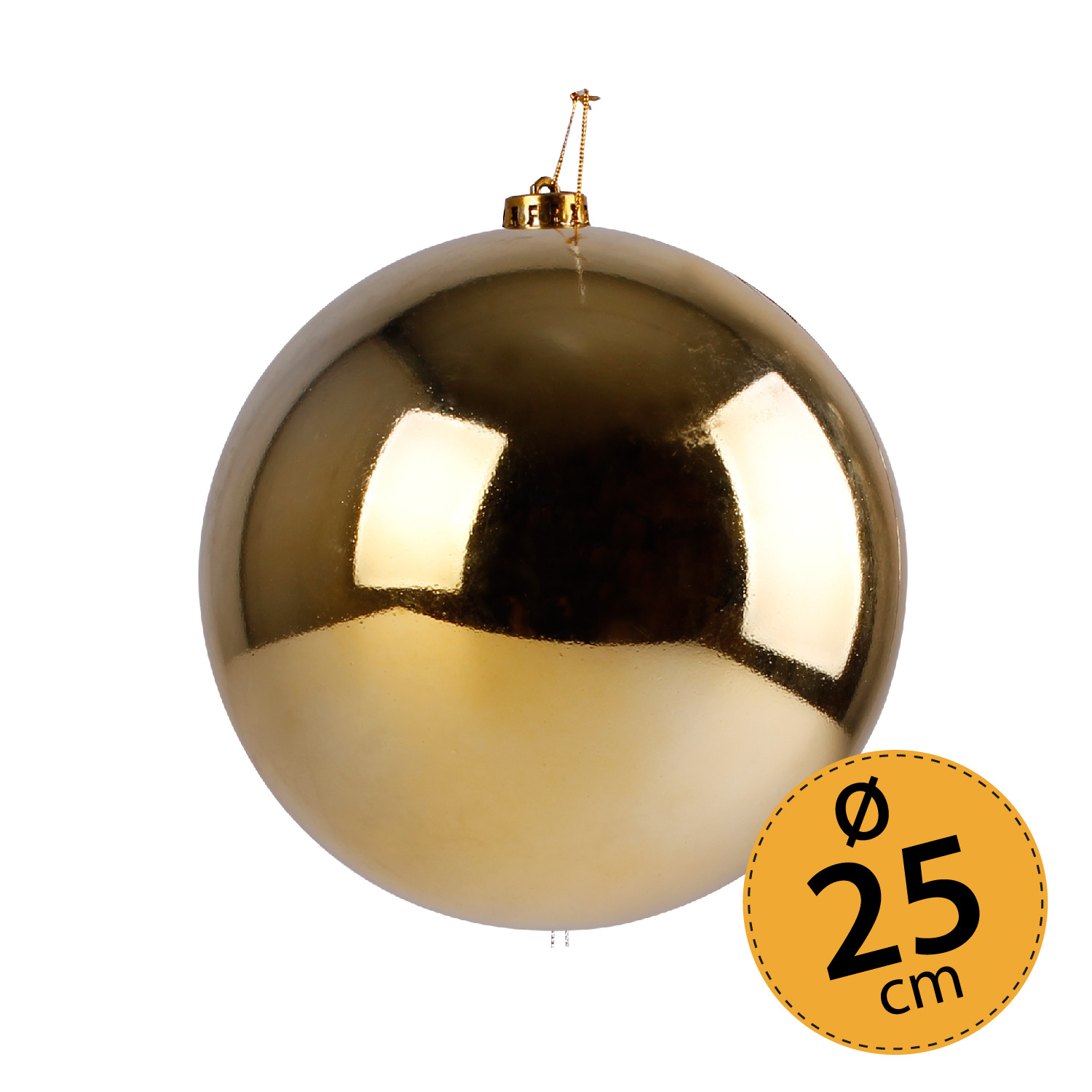 Christbaumkugel gold Weihnachtskugel ⌀ 25 cm Baumschmuck Deko-Kugel glänzend