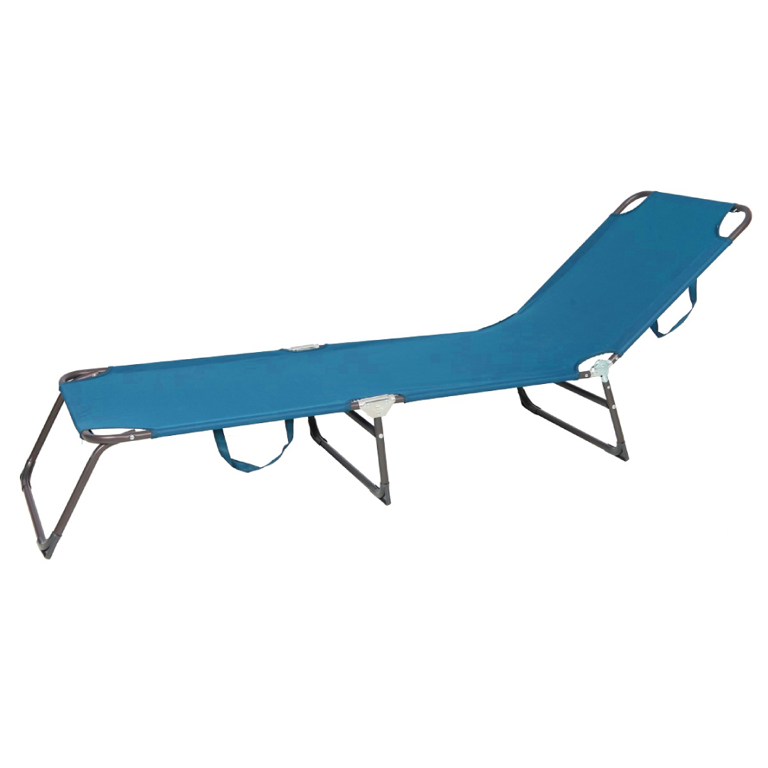 2er-Set Sonnenliege 3-Bein Gartenliege Strandliege Liegestuhl klappbar 188cm