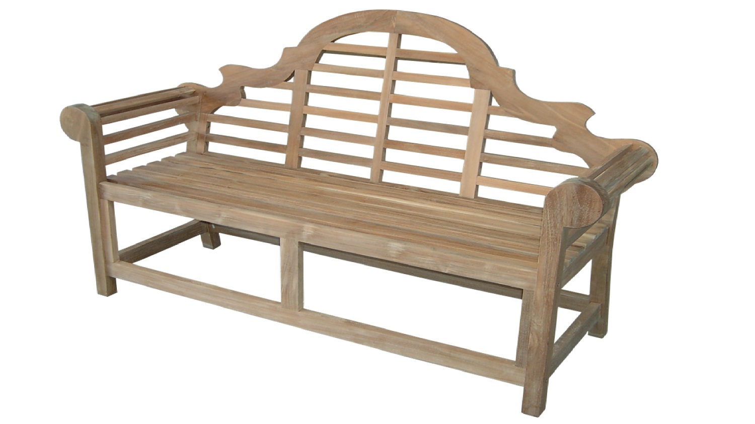 Premium Teak Gartenbank für 3 Personen Sitzbank Parkbank elegant Natur 197 cm
