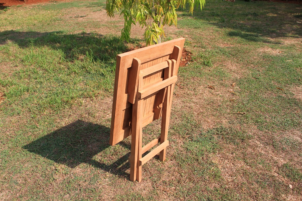Premium Teak Tisch quadratisch Gartentisch Garten klappbar Beistelltisch 80x80cm