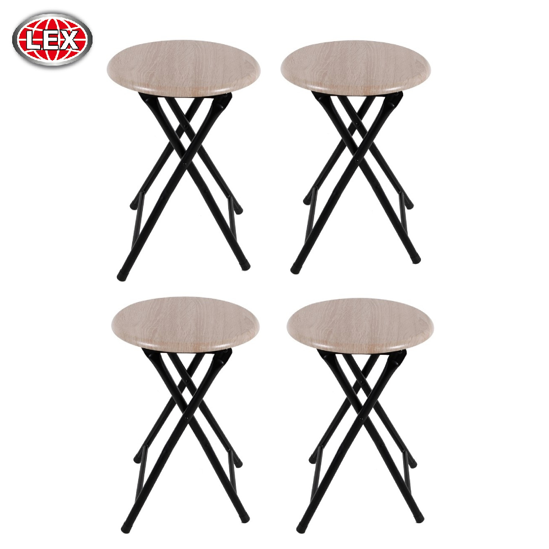 4er Set Küchenhocker Klapphocker Bistrohocker Rundhocker Bistrostuhl Eiche
