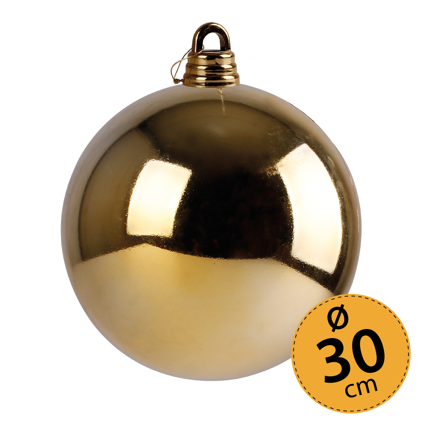 Christbaumkugel gold Weihnachtskugel ⌀ 30 cm Baumschmuck Deko-Kugel glänzend