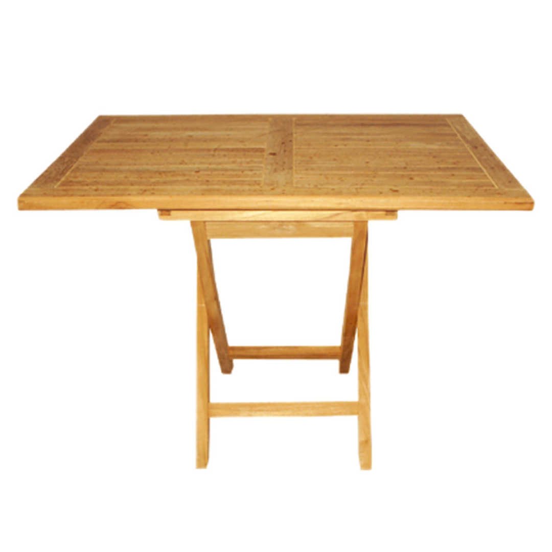Premium Teak Klapptisch rechteckig Gartentisch Gartenmöbel Teaktisch 70 x 90 cm