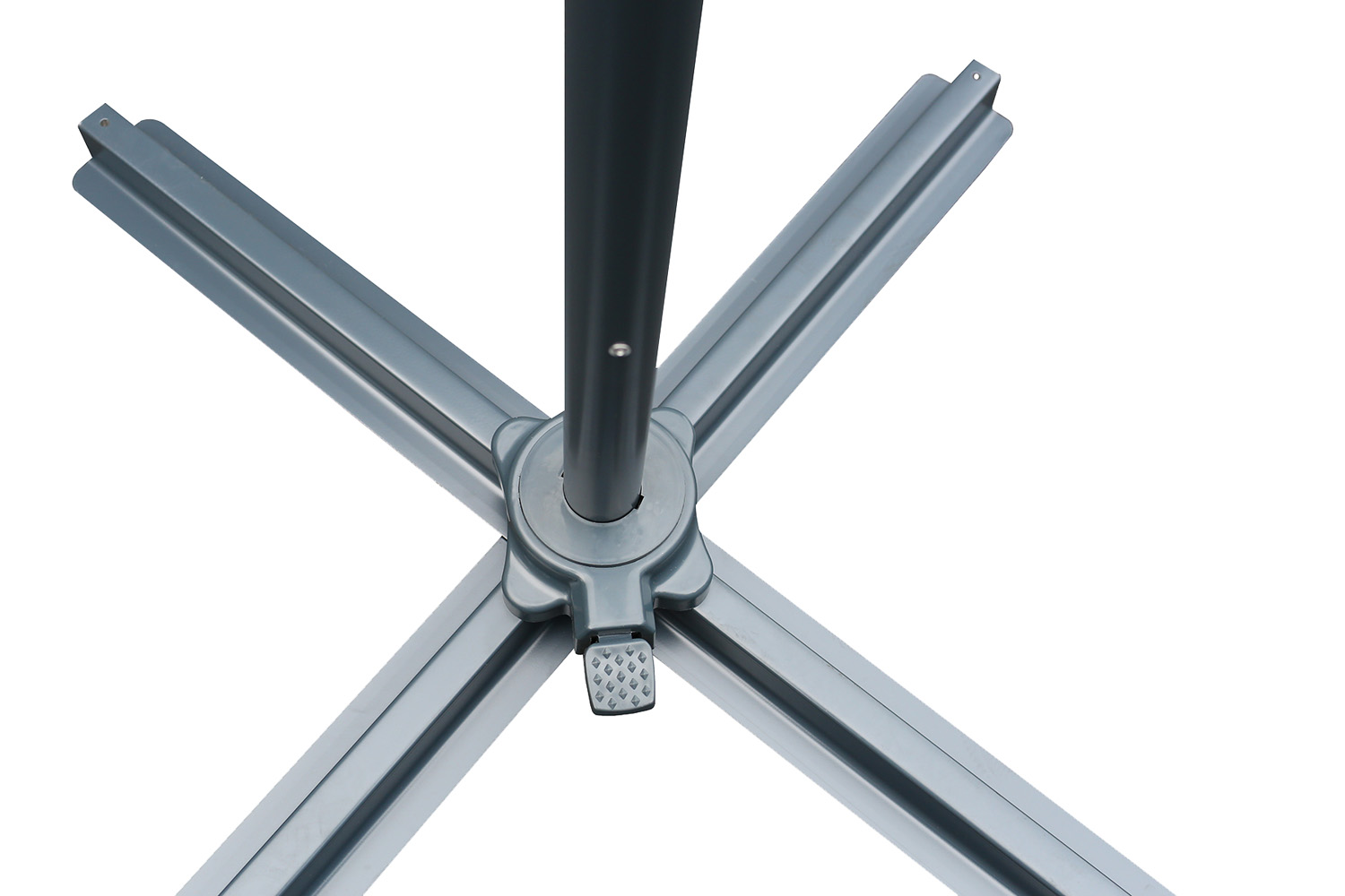 Ampelschirm Sonnenschirm 3,5m Gartenschirm Push Up anthrazit inkl Kreuzfuss
