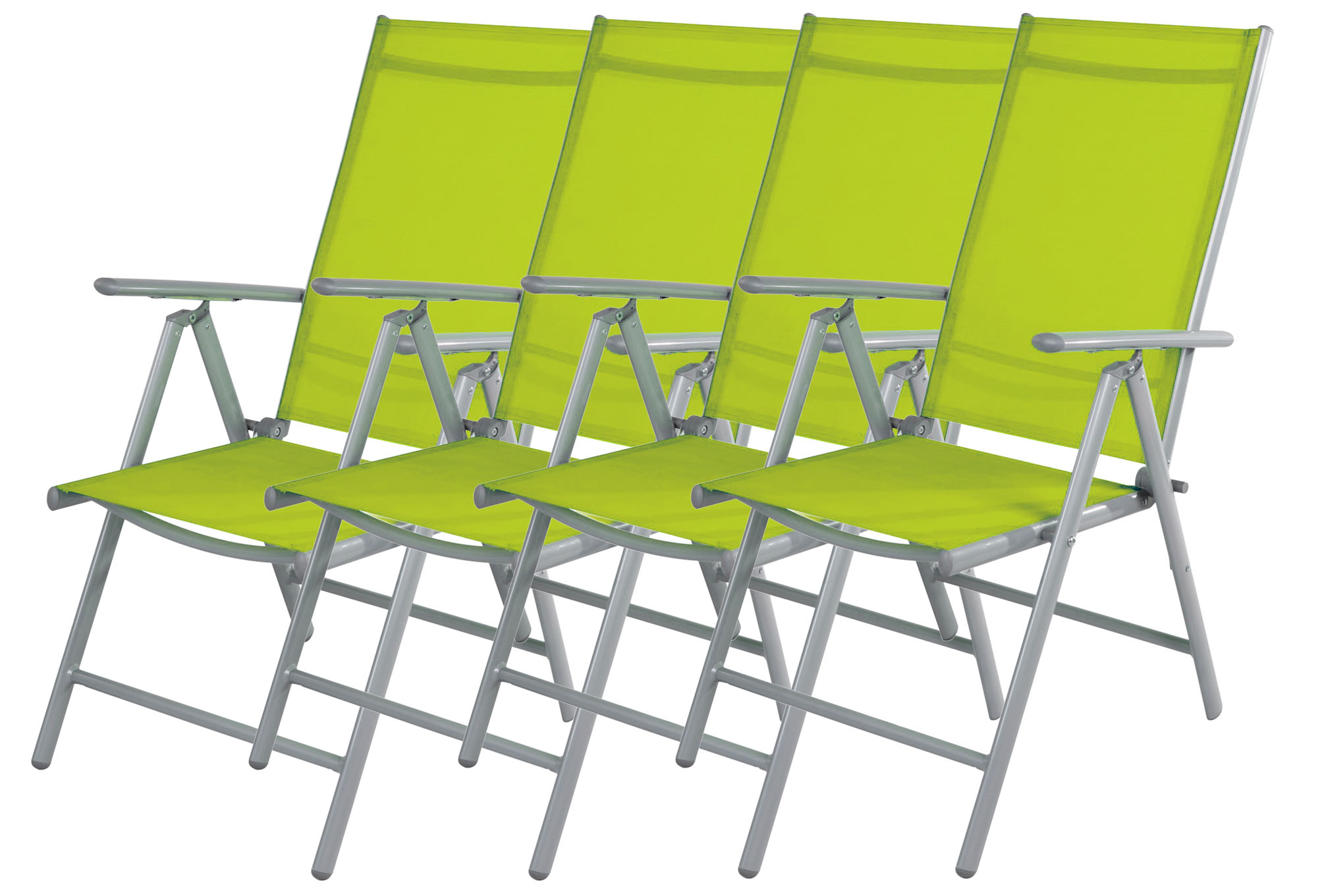 4er Set Alu Klappsessel 7-fach verstellbar Gartensessel Gartenmöbel Liegesessel