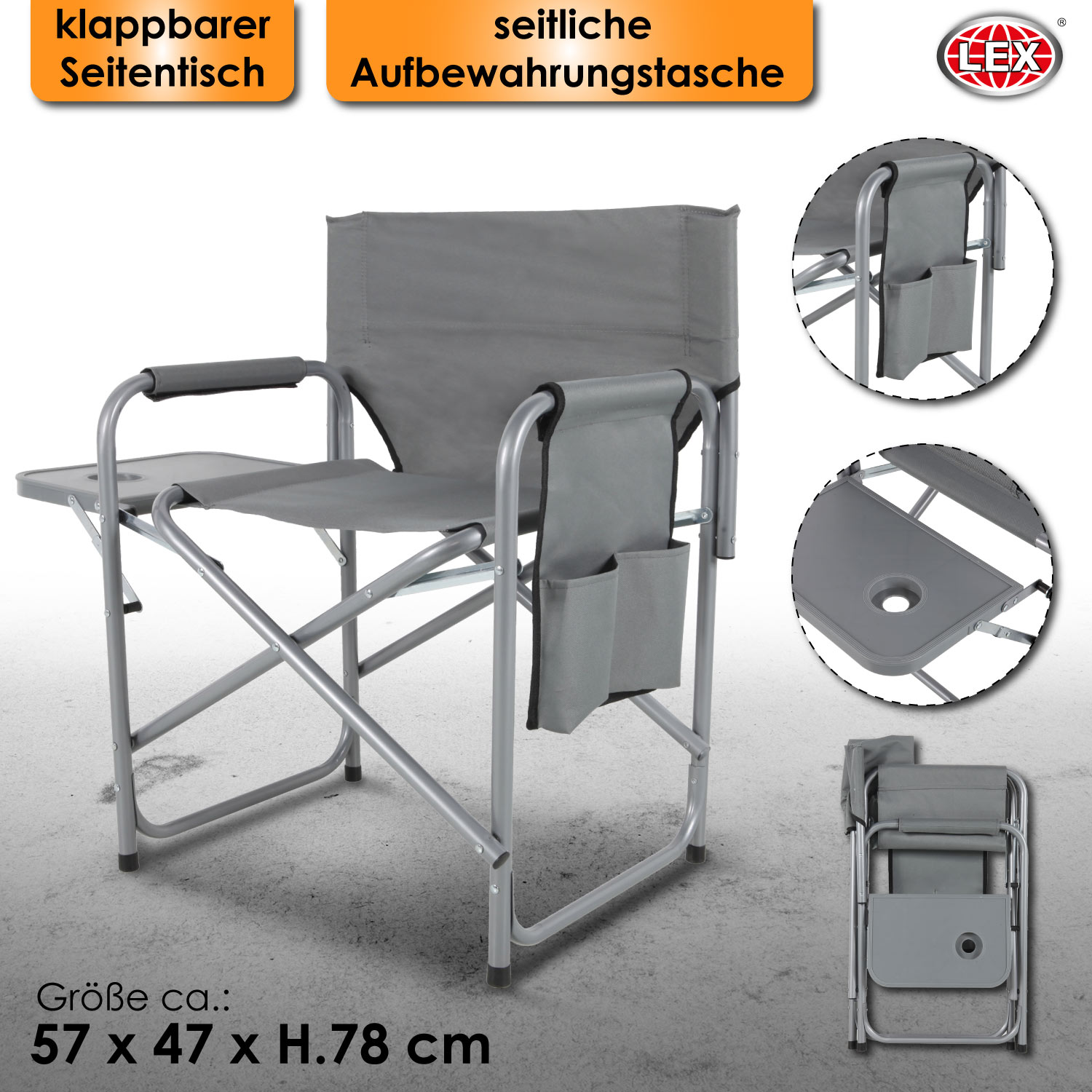 Deluxe Campingsessel Gartenstuhl Festivalstuhl Strandstuhl Angelstuhl faltbar