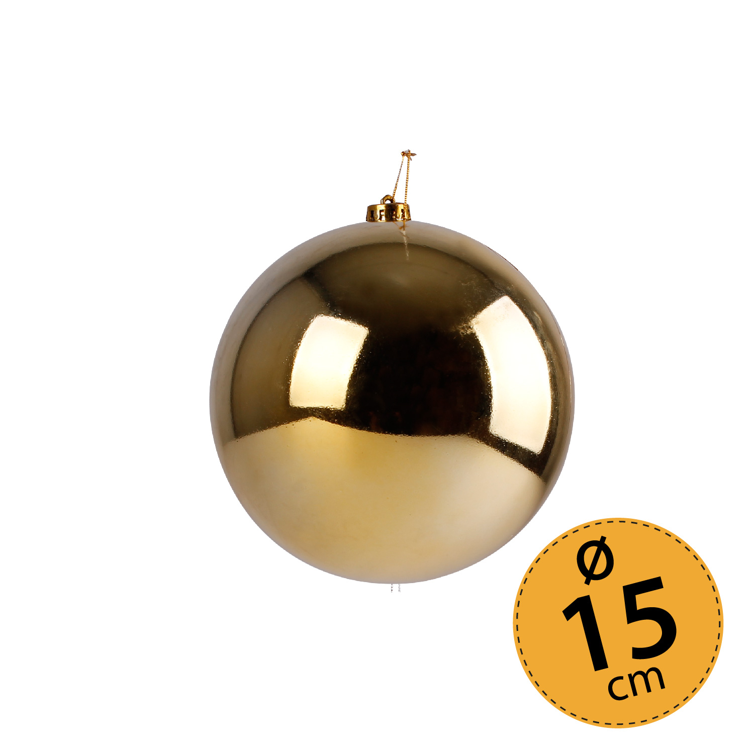 Christbaumkugel Weihnachtskugel ⌀ 15 cm Baumschmuck Deko-Kugel gold glänzend