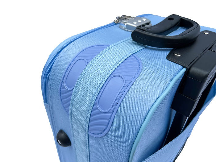 Reisekoffer Stoffkoffer Trolley Gepäck Set 3 tlg. Travel Rollkoffer Hangepäck Blau