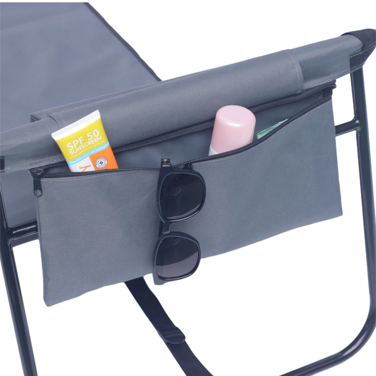 Strandliege Strandmatte Sonnenmatte Badematte Liege faltbar mit Tasche anthrazit