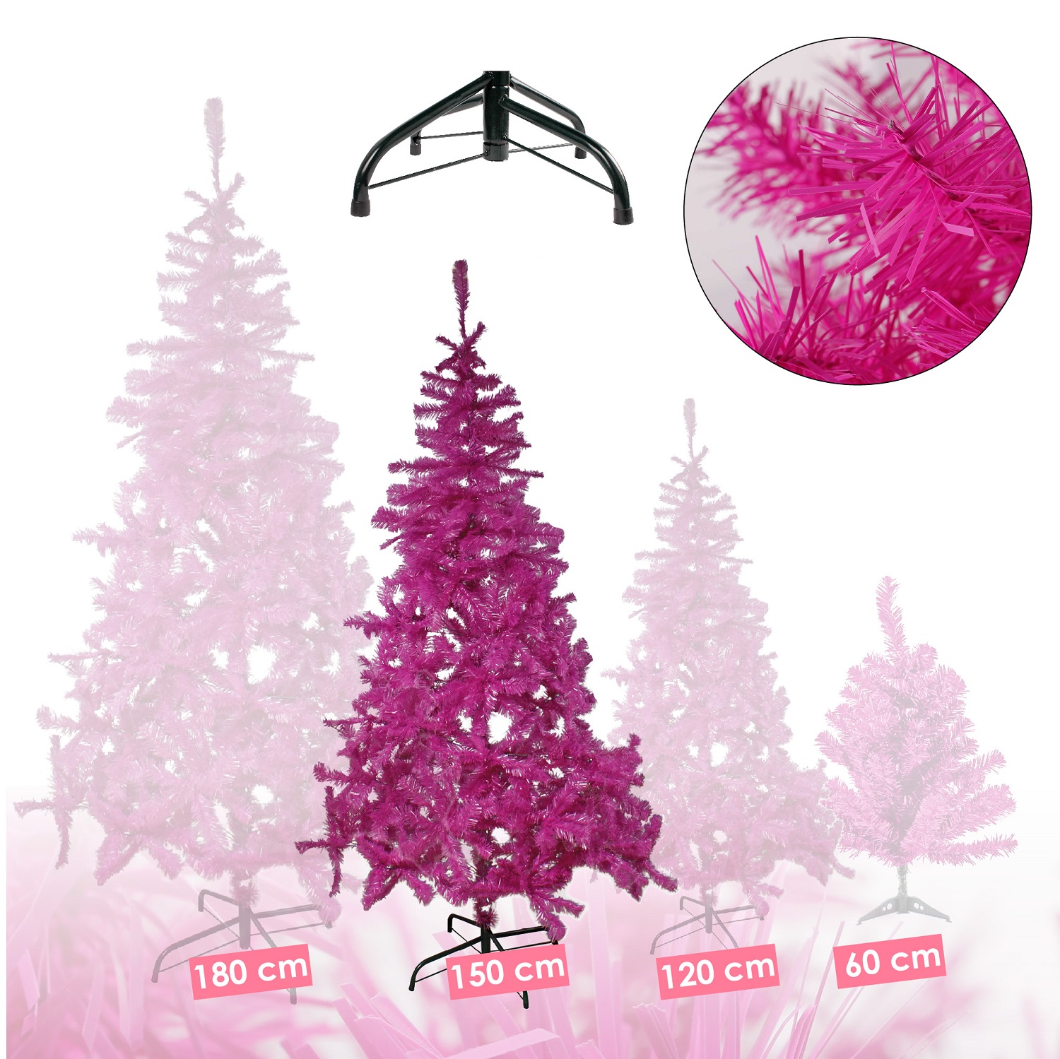 Künstlicher Weihnachtsbaum inkl. Ständer Tannenbaum Christbaum Lila 150cm