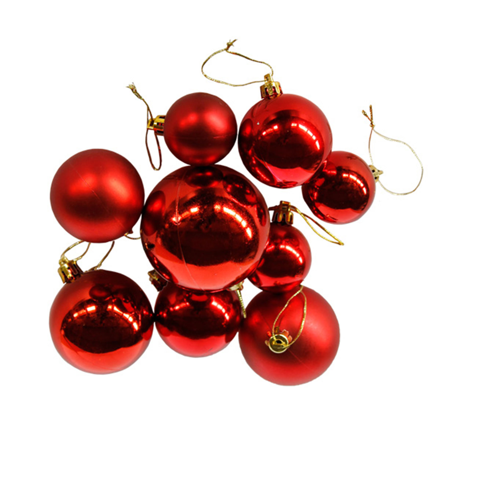 Christbaumkugeln 30 Stück rot Weihnachtskugeln Box Weihnachtsdeko Baumschmuck
