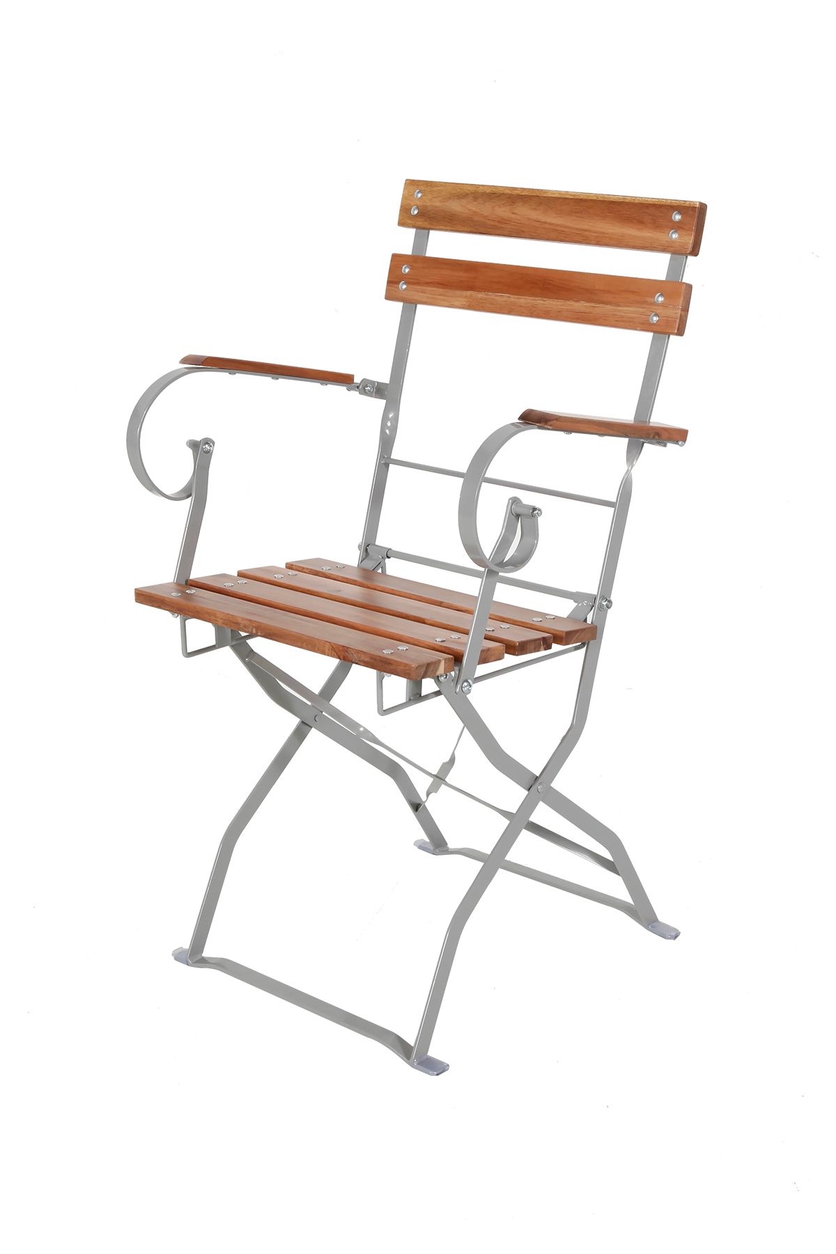 Biergarten Set Sitzgruppe Biergartenmöbel Armlehne Bank Stuhl Tisch 120x60 4tlg.