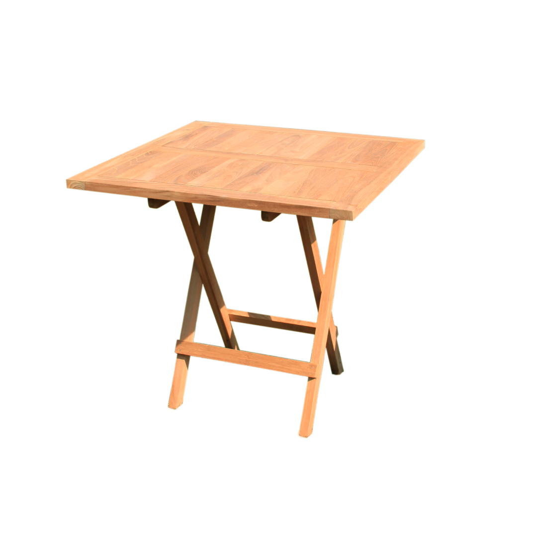 Premium Teak Tisch quadratisch Gartentisch Garten klappbar Beistelltisch 60x60cm