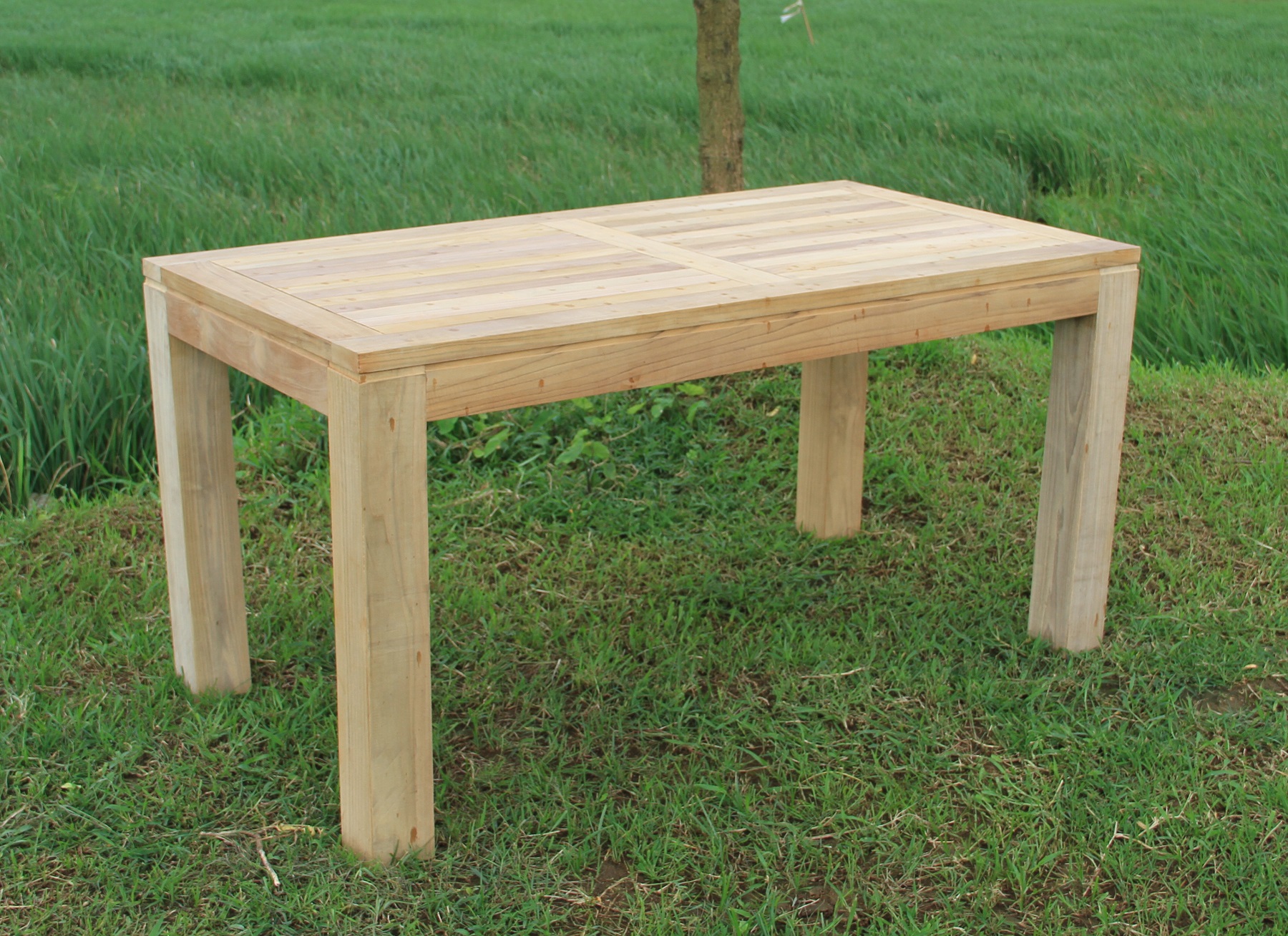 Massiver Premium Teak Tisch rechteckig Gartentisch Gartenmöbel Teakmöbel 150 cm