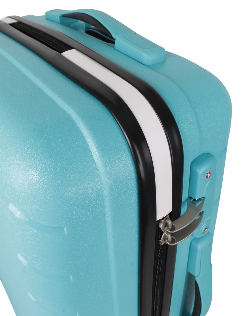 LEX 3tlg. PP Reisekoffer Set Trolley Reisetasche mit TSA Zahlenschloss petrol