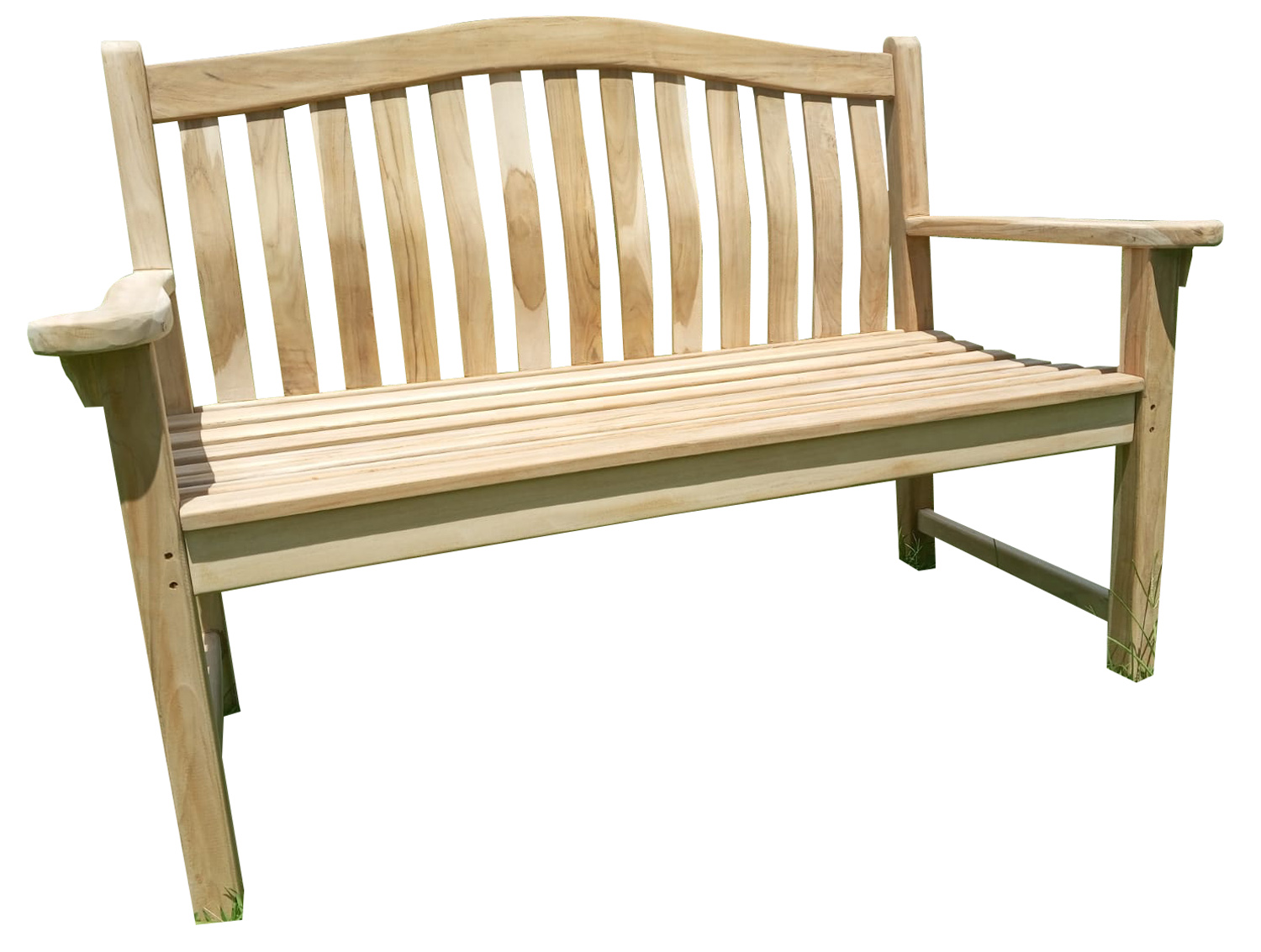 Teak Sitzbank Bank Gartenbank Holzbank Teakbank Parkbank Schlossgarten 120cm
