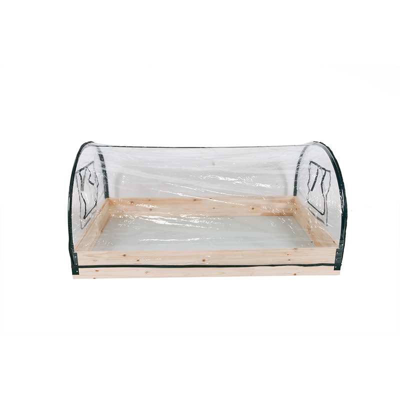 Frühbeet mit Holz/Metallrahmen Treibhaus Gewächshaus Tomatenhaus 120x80x50cm
