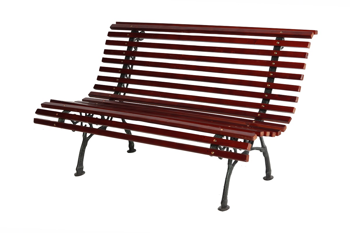 XL Parkbank Tannenholz Gartenbank Sitzbank Holz Metall Balkon 150x81cm Farbwahl