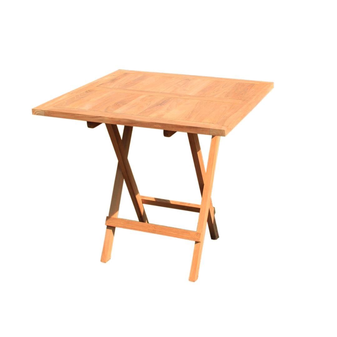 Premium Teak Tisch quadratisch Gartentisch Garten klappbar Beistelltisch 70x70cm
