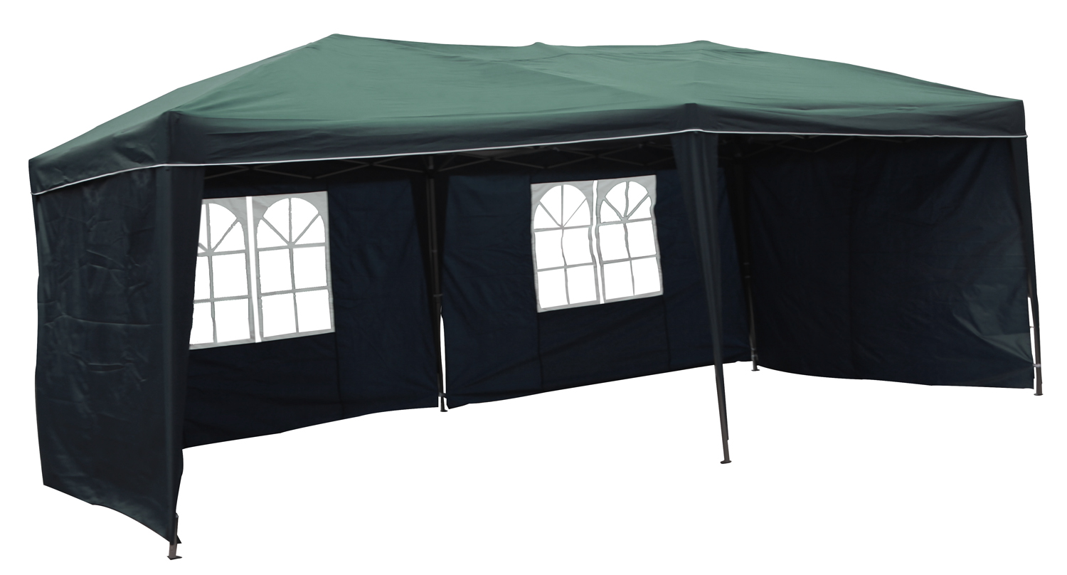XXL Alu Faltpavillon 6x3m Gartenpavillon Gartenzelt Partyzelt Wasserdicht Grün