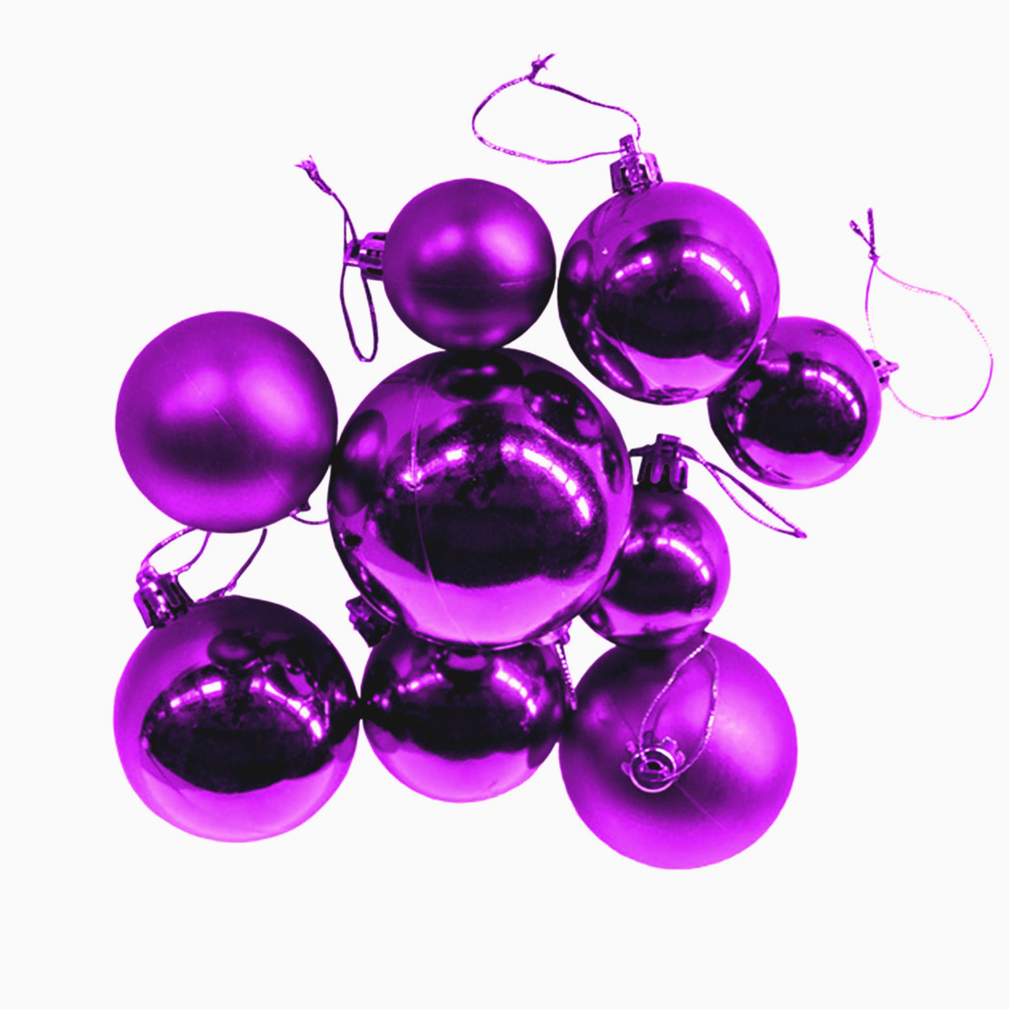 Christbaumkugeln 30 Stück lila Weihnachtskugeln Box Weihnachtsdeko Baumschmuck