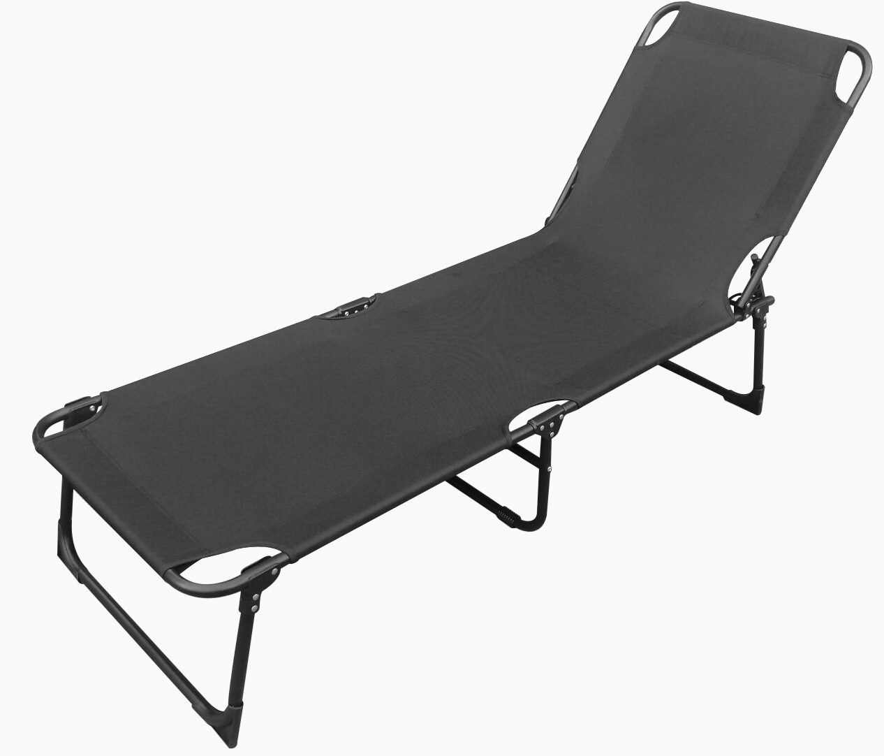3-Bein Gartenliege Sonnenliege Strandliege Gartenmöbel Liegestuhl klappbar 188cm schwarz