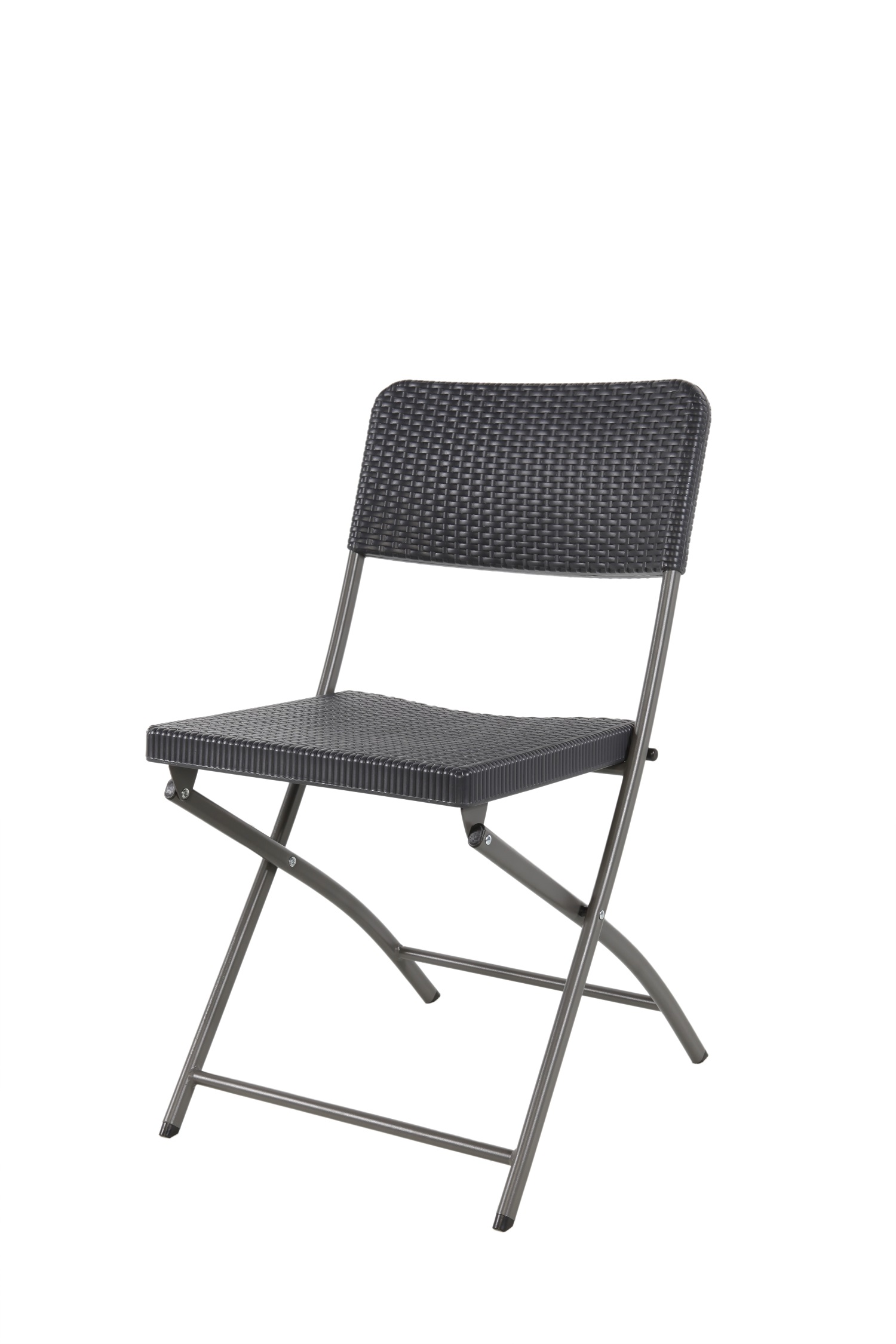 3-tlg. Balkon Set Camping Garten Terrasse Möbel Rattan-Optik klappbar anthrazit