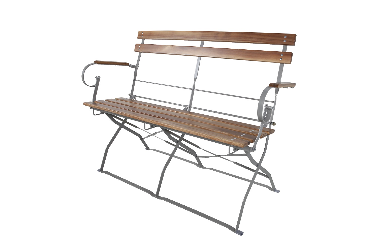 Biergarten Set Sitzgruppe Biergartenmöbel Armlehne Bank Stuhl Tisch 120x60 4tlg.