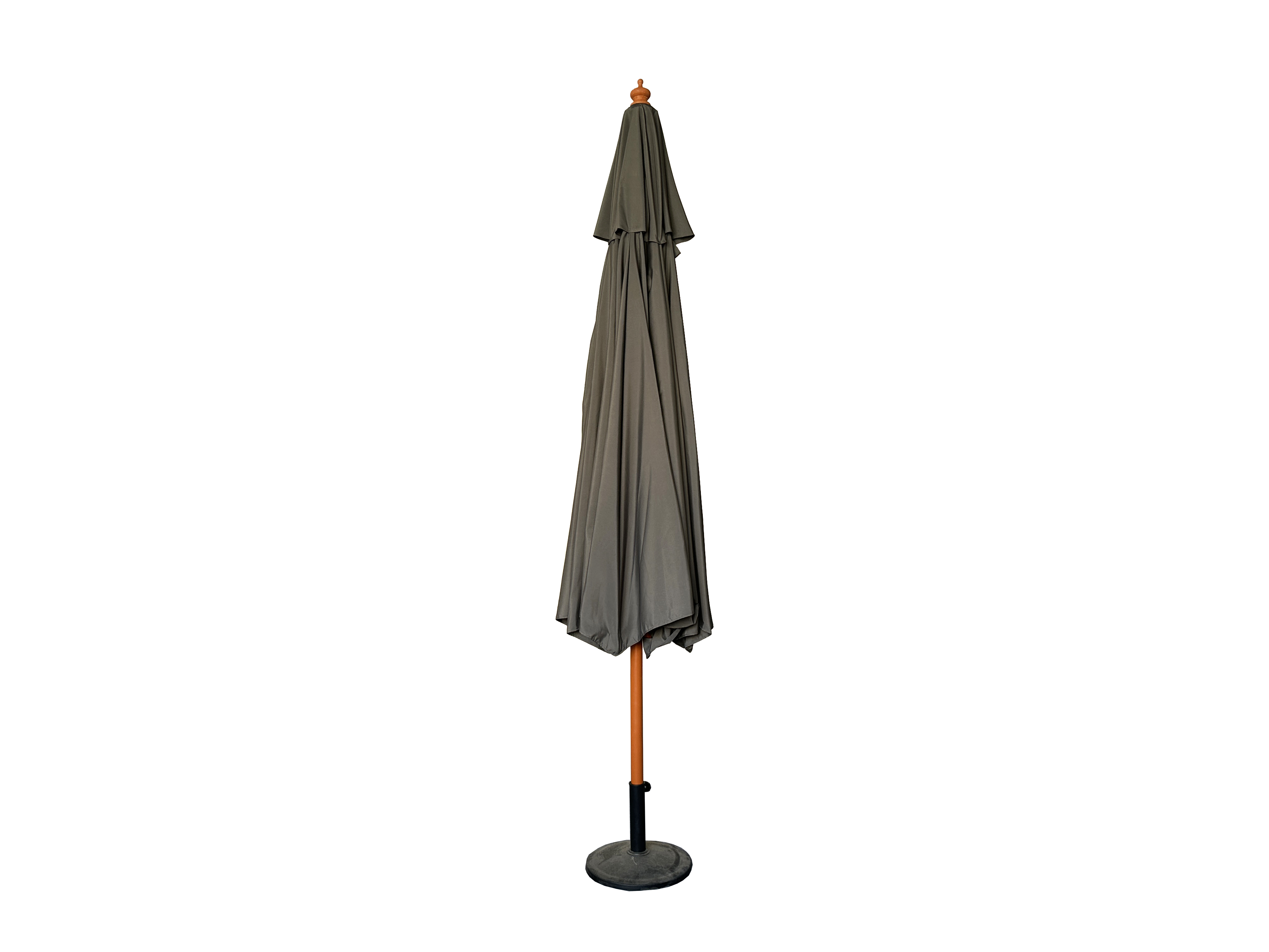 Sonnenschirm Ø 4m Schirm Marktschirm Gartenschirm Holzgestell UV15 Steingrau