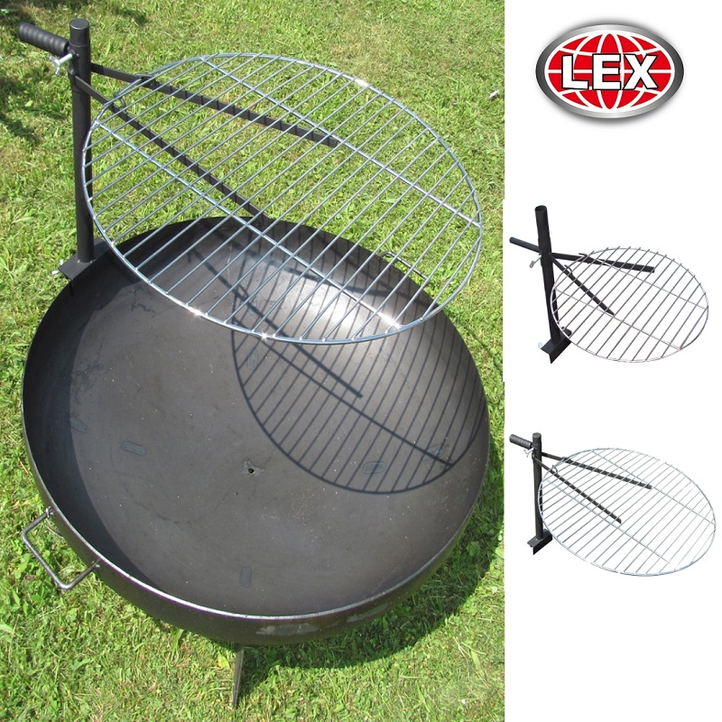 Grillrost für Feuerschale Edelstahl höhenverstellbar schwenkbar Grill Ø 40/60cm