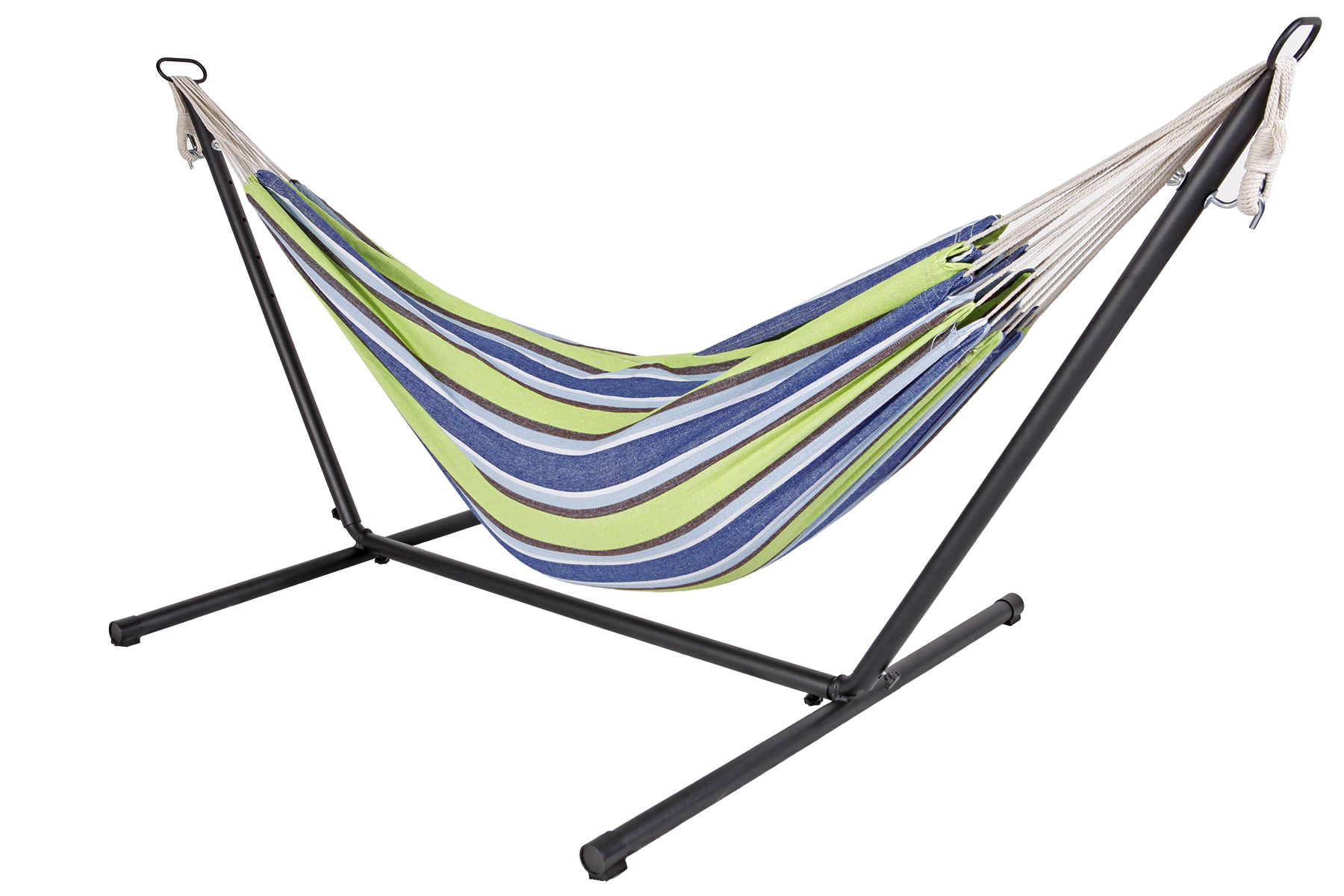 Doppel Hängematte mit Stahlgestell Hängeliege Hängesessel Hängeschaukel Celeste Yellow
