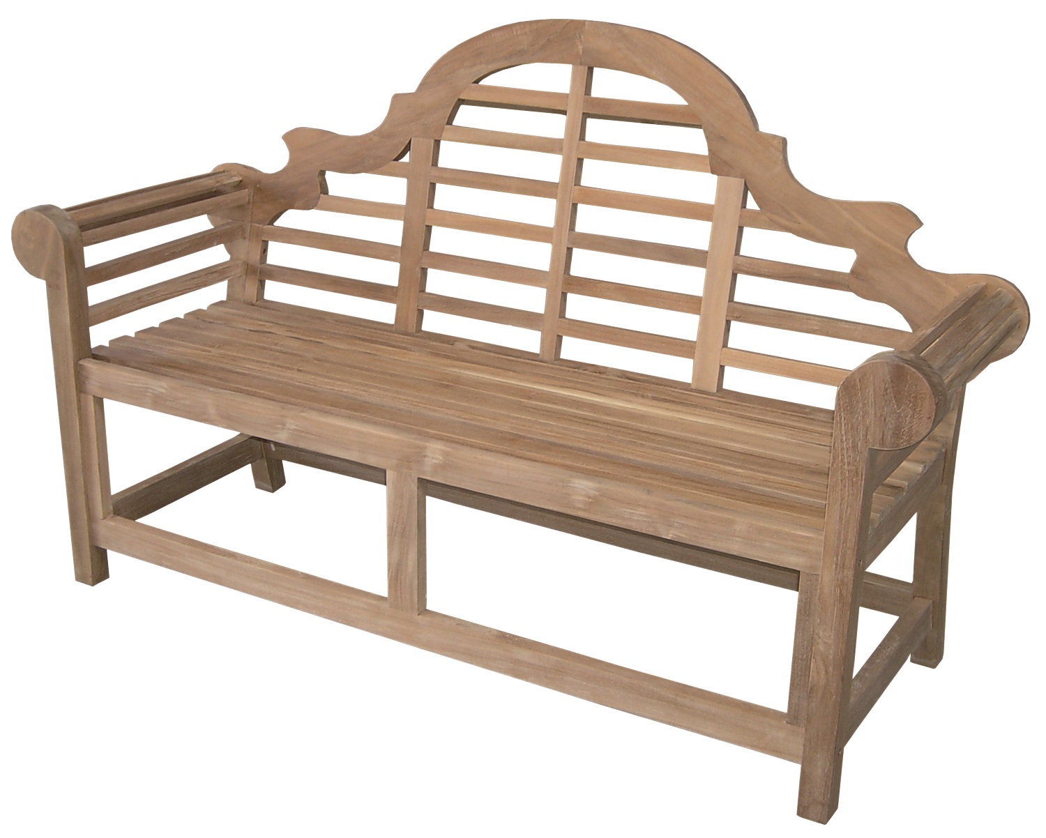 Premium Teak Gartenbank für 3 Personen Sitzbank Parkbank elegant Natur 167 cm