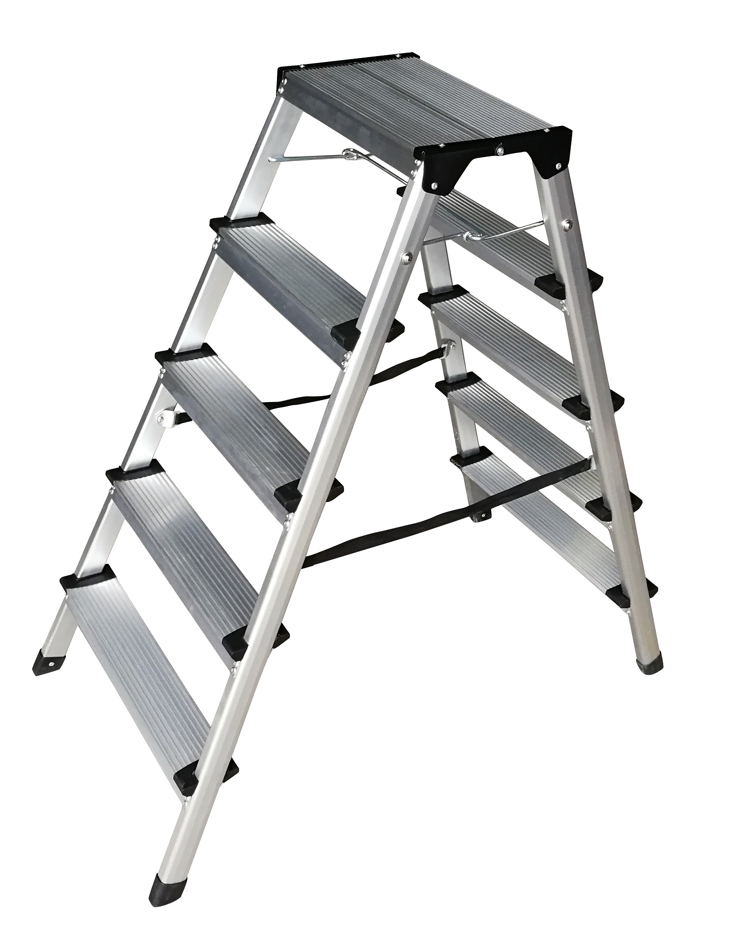 Alu Trittleiter Aluleiter Klapptritt Haushaltsleiter 5 stufig 103cm klappbar