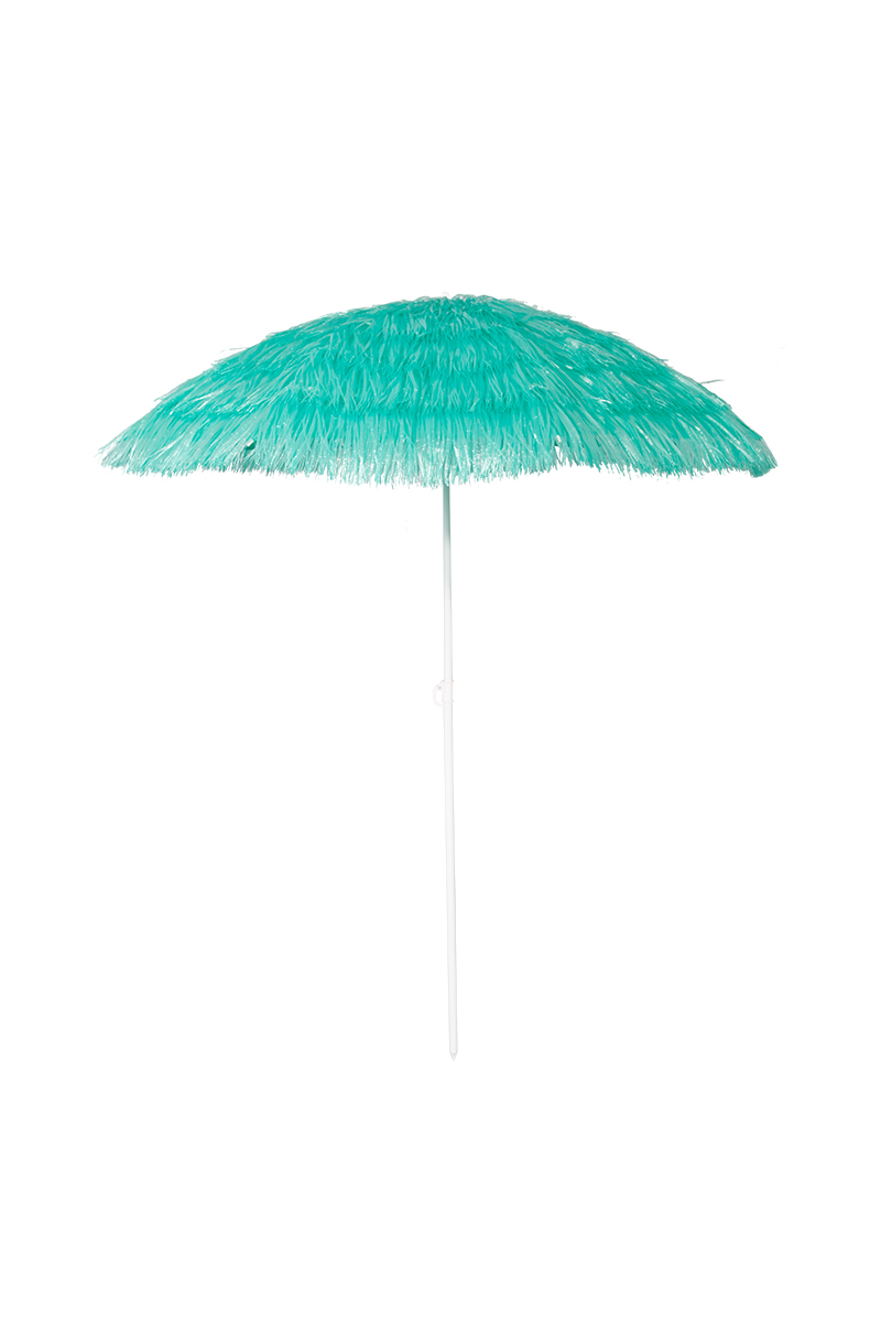 Hawaii Sonnenschirm Bastschirm Ø 160 cm UV30+ Strandschirm Knickschirm türkis