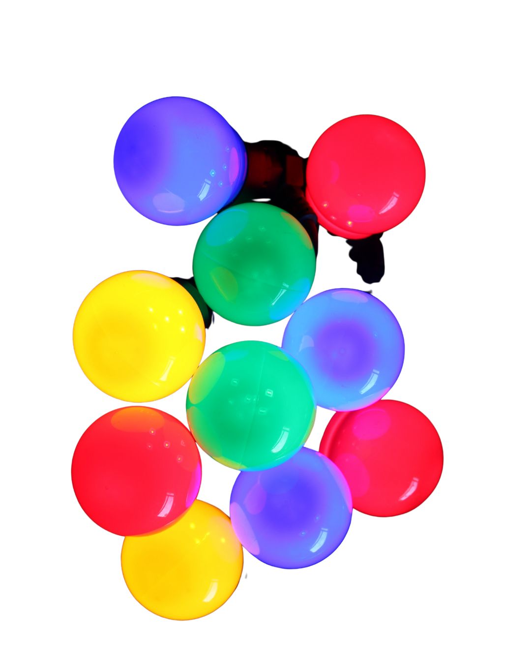 10er LED Partylichterkette Kugellichterkette Innen Außen Gartenparty bunt