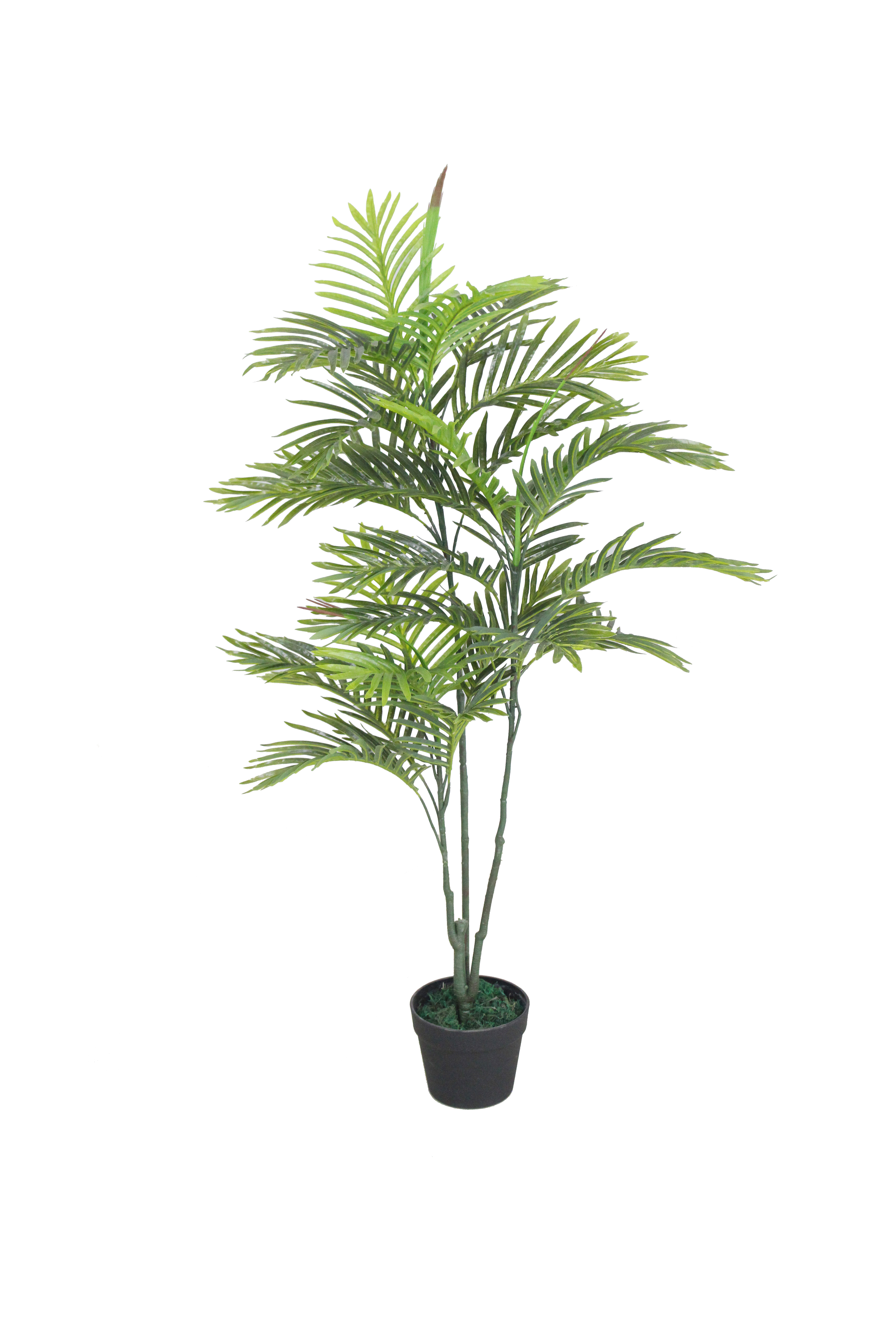 Kunstpflanze 120cm Palme Plastikstamm Zimmerpflanze Kunstbaum Dekobaum