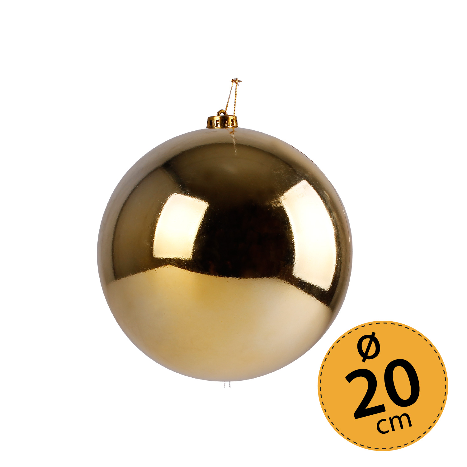 Christbaumkugel gold Weihnachtskugel ⌀ 20 cm Baumschmuck Deko-Kugel glänzend