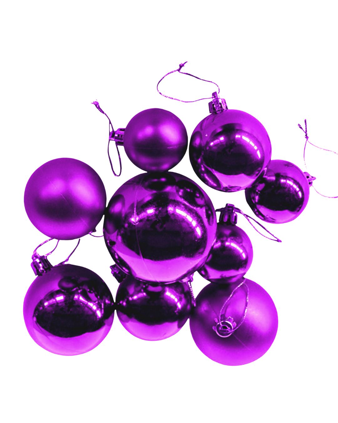 Christbaumkugeln 30 Stück lila Weihnachtskugeln Box Weihnachtsdeko Baumschmuck