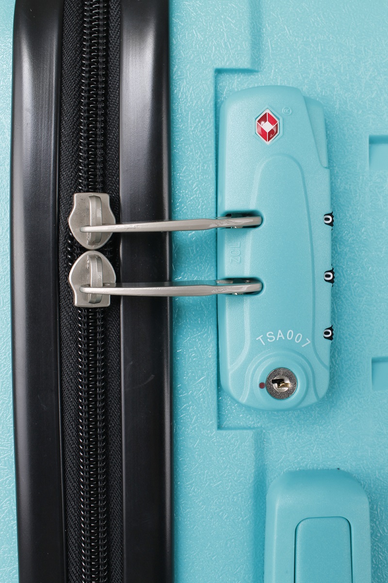 LEX 3tlg. PP Reisekoffer Set Trolley Reisetasche mit TSA Zahlenschloss petrol