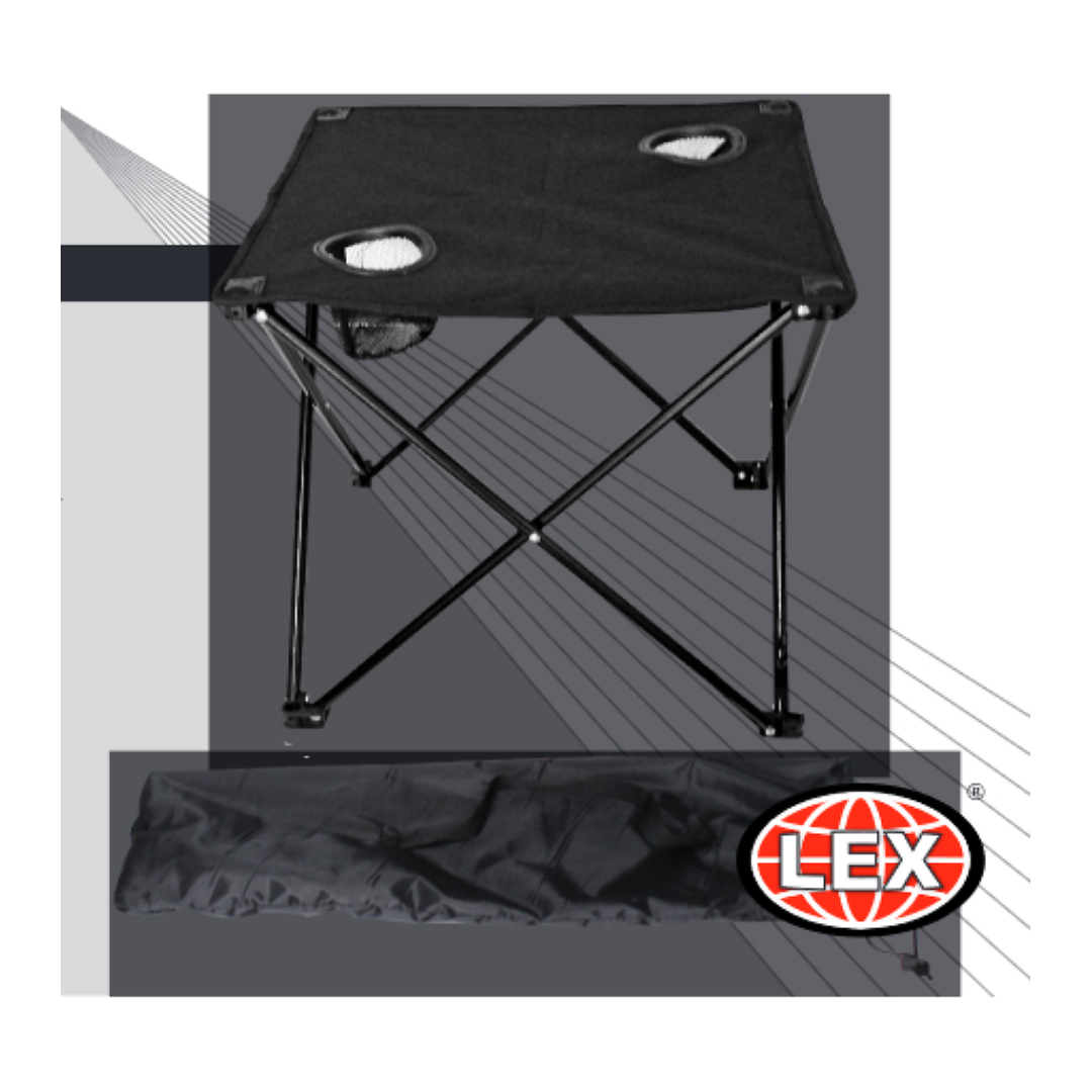 Faltbarer Campingtisch Festivaltisch Beistelltisch Getränkehalter Tragetasche