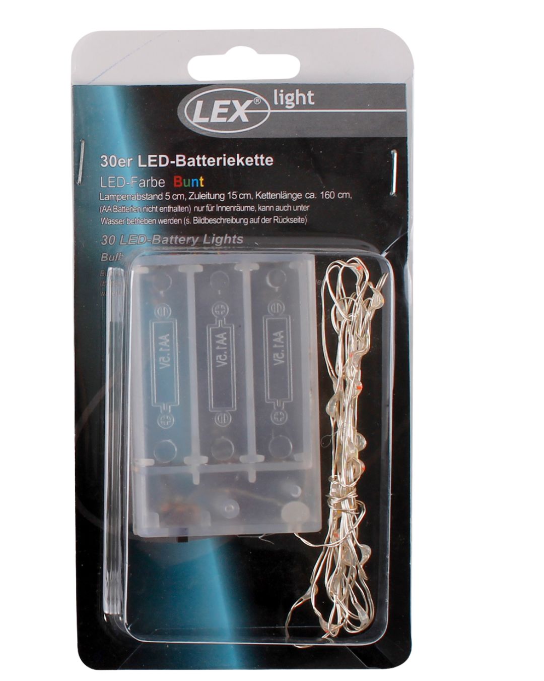 2x 30er LED Lichterkette Batteriekette Party Wasser Beleuchtung Deko Licht bunt