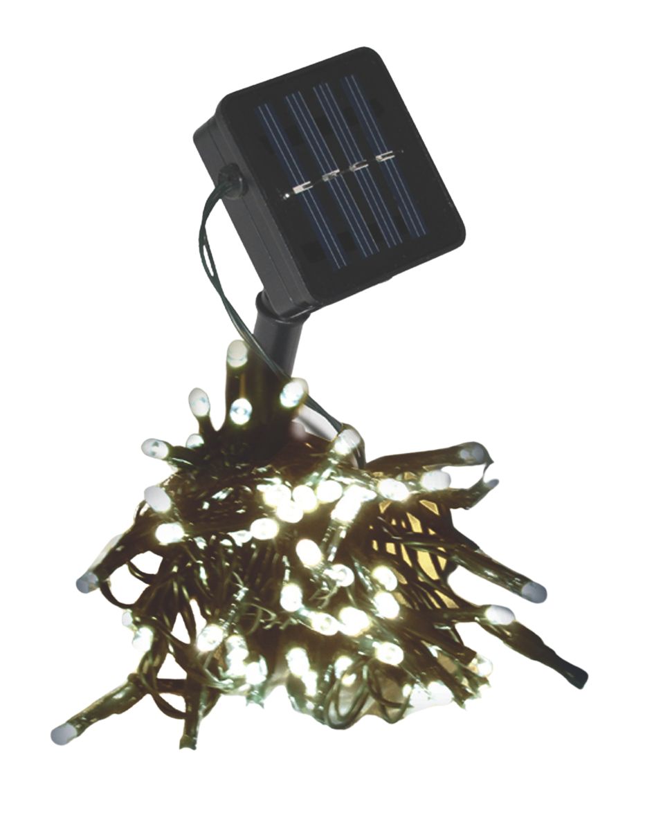 50er Solar LED Lichterkette Innen Außen Gartenbeleuchtung Party Outdoor warmweiß