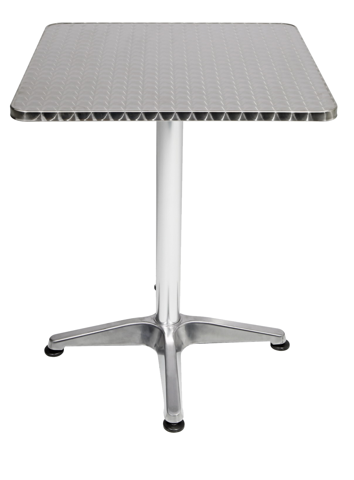 Alu Bistrotisch Balkontisch Garten Terrasse Glastisch eckig klappbar 60x60 cm