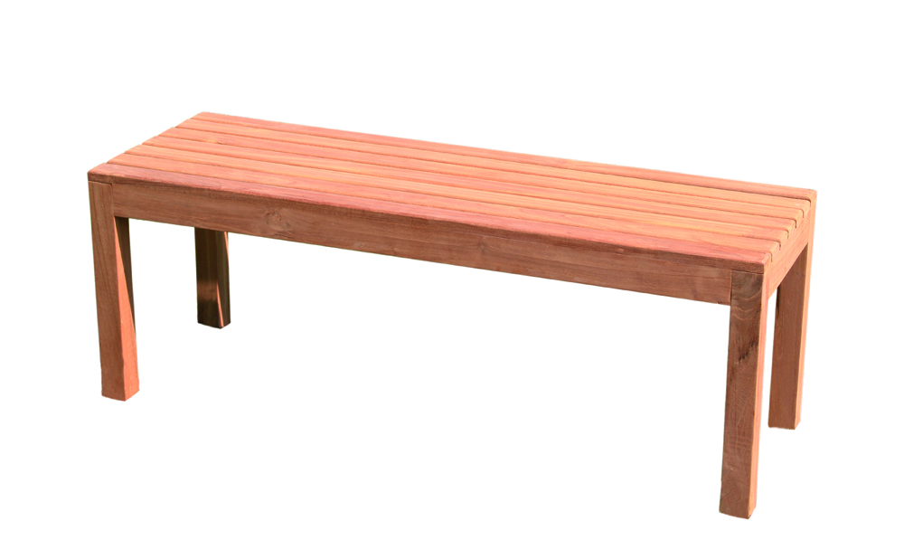 Premium Teak Wartebank Gartenbank Sitzbank Parkbank Holzbank 120cm
