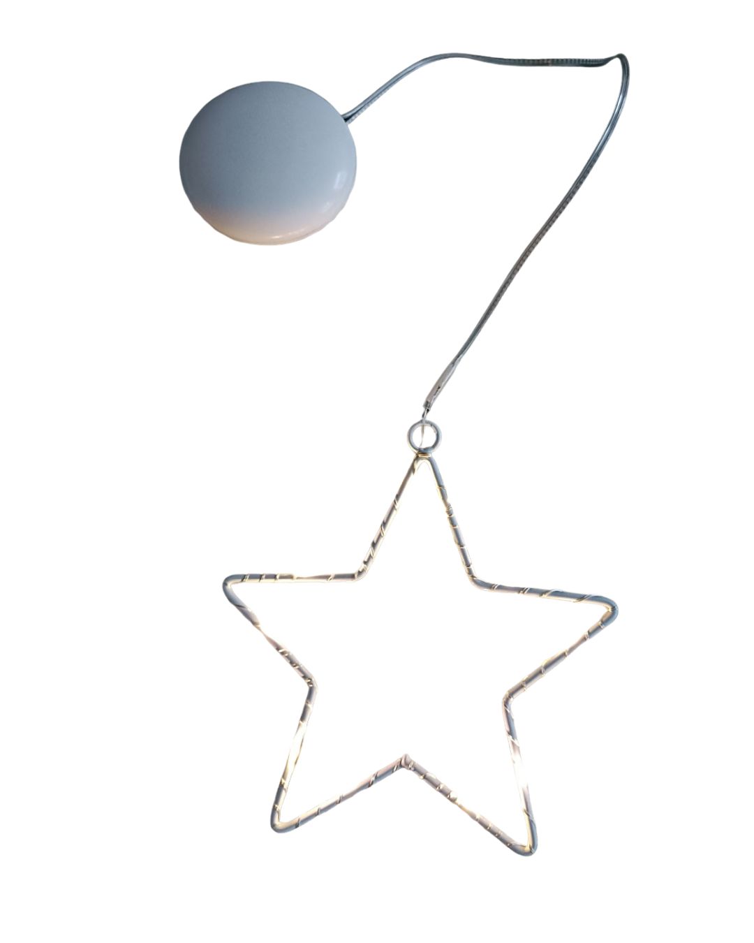 10er LED Metallstern Lichterkette Batteriekette warmweiß Deko